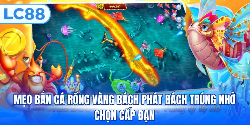 Mẹo bắn cá rồng vàng bách phát bách trúng nhờ chọn cấp đạn
